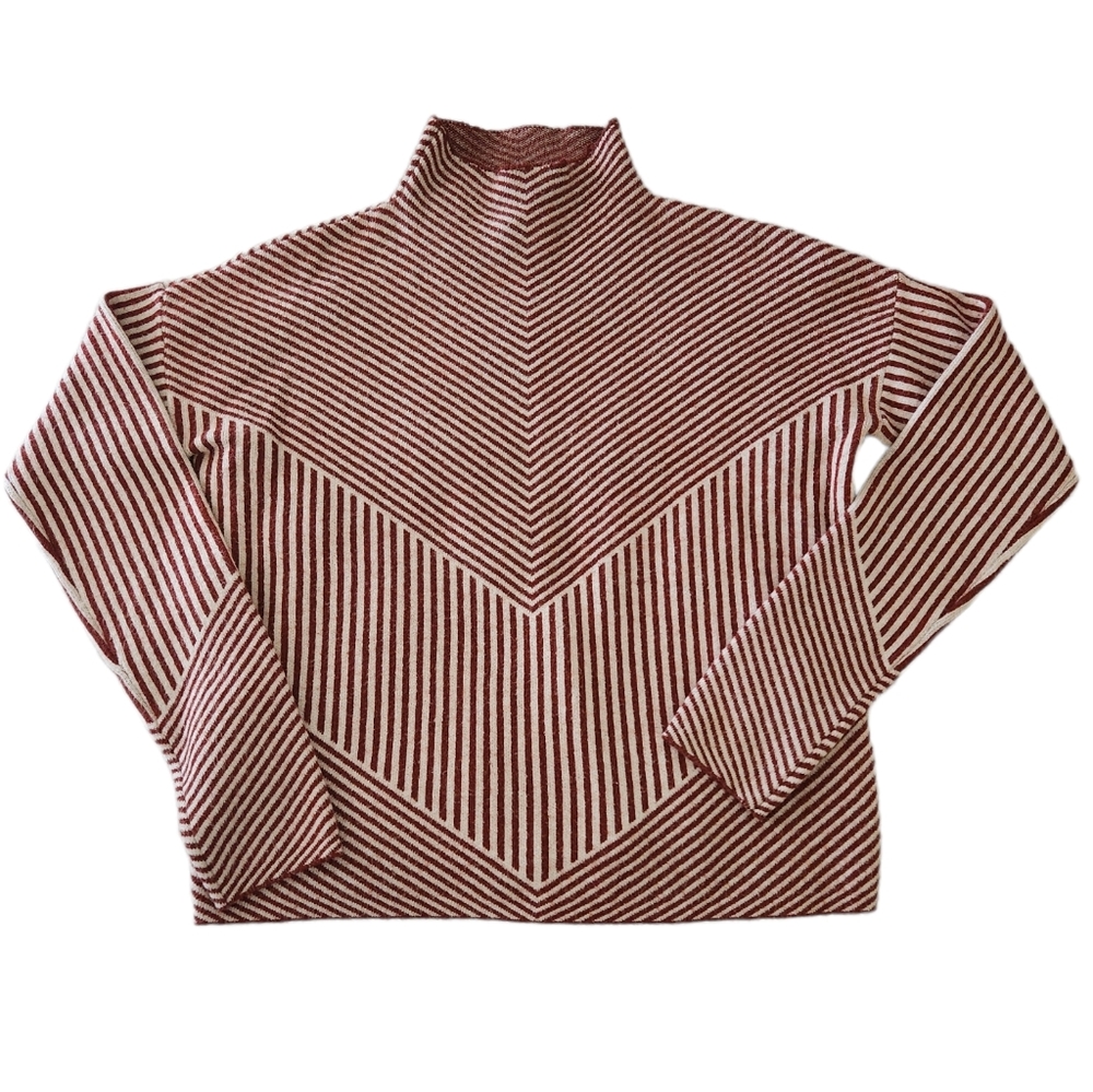 Cynthia Rowley striped mock sweater XS